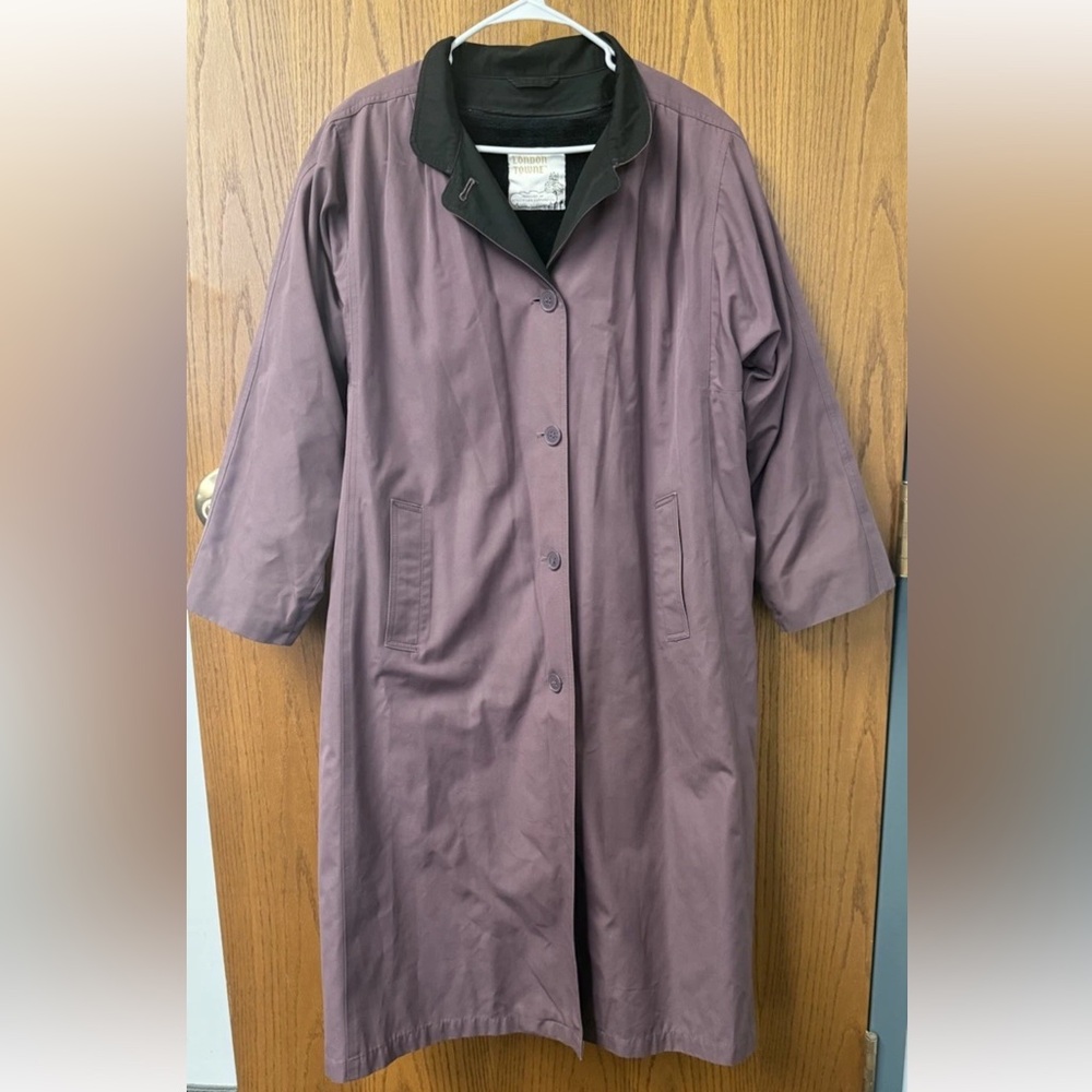 London Towns Vintage Women’s Fleece Lined Parka Jacket Dusty Purple